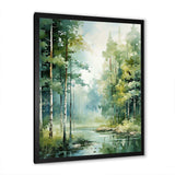 Tranquil Shadows Green Forest II - Landscapes Canvas Wall Art