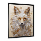 Minimalism Beige Fox Portait I - Animals Canvas Wall Art