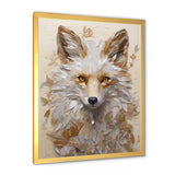 Minimalism Beige Fox Portait I - Animals Canvas Wall Art