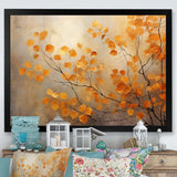 Golden Autumn Forest Harmony - Landscapes Canvas Wall Art