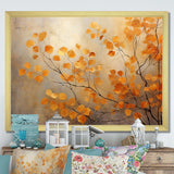 Golden Autumn Forest Harmony - Landscapes Canvas Wall Art