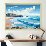 French Basque Beaches - Landscapes Canvas Wall Art