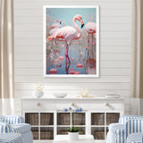 Greater Flamingo Camargue's Calm - Flamingo Bedroom Wall Art
