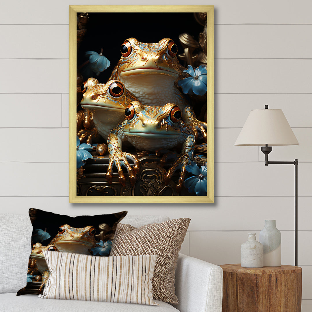 A Baroque Frogs Portrait - Frog Canvas Wall Art