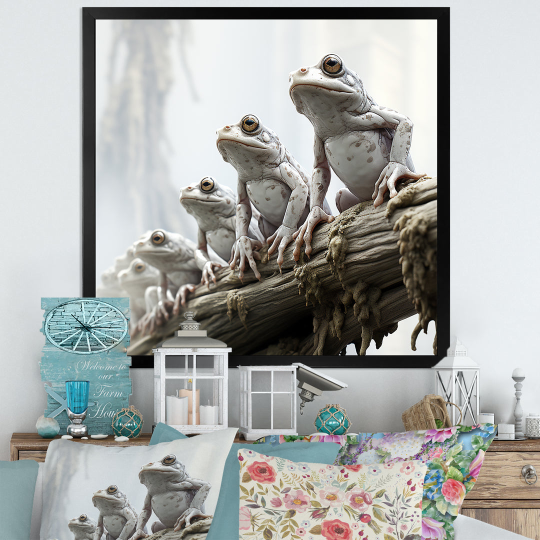 Minimalism Frog Family Harmony - Frog Wall Decor