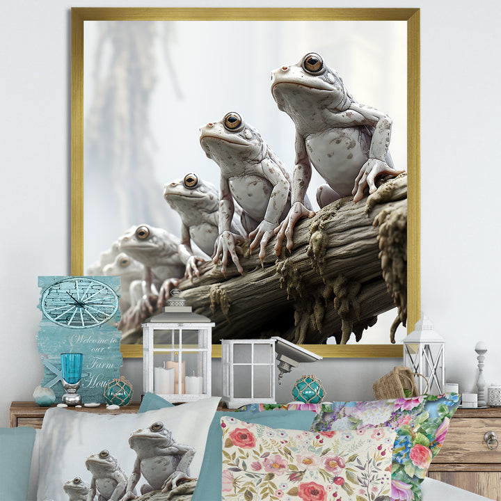 Minimalism Frog Family Harmony - Frog Wall Decor