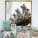 Minimalism Frog Family Harmony - Frog Wall Decor