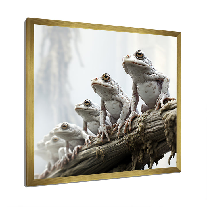 Minimalism Frog Family Harmony - Frog Wall Decor