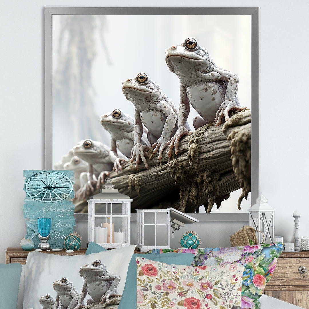 Minimalism Frog Family Harmony - Frog Wall Decor