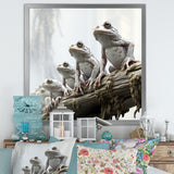 Minimalism Frog Family Harmony - Frog Wall Decor