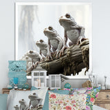 Minimalism Frog Family Harmony - Frog Wall Decor