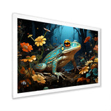 Abstract Representation Of Green Frog - Frog Canvas Wall Art