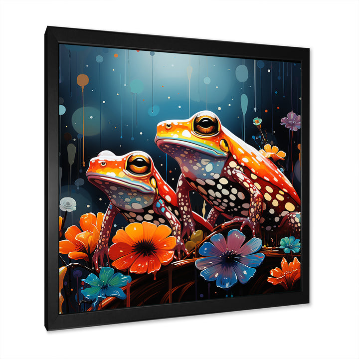 Couple Toads At The Night - Frog Wall Decor