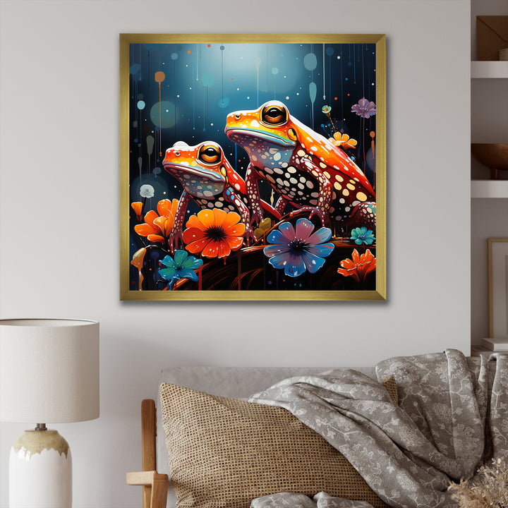 Couple Toads At The Night - Frog Wall Decor