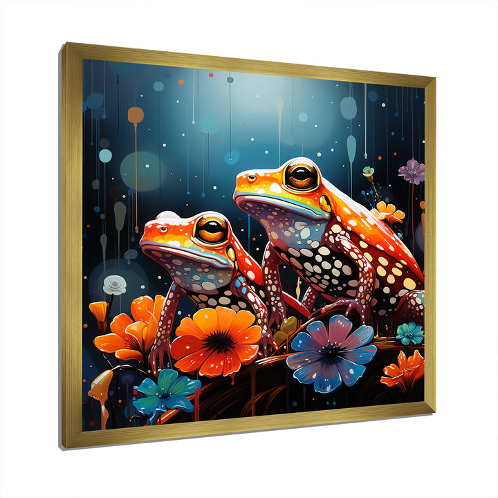 Couple Toads At The Night - Frog Wall Decor