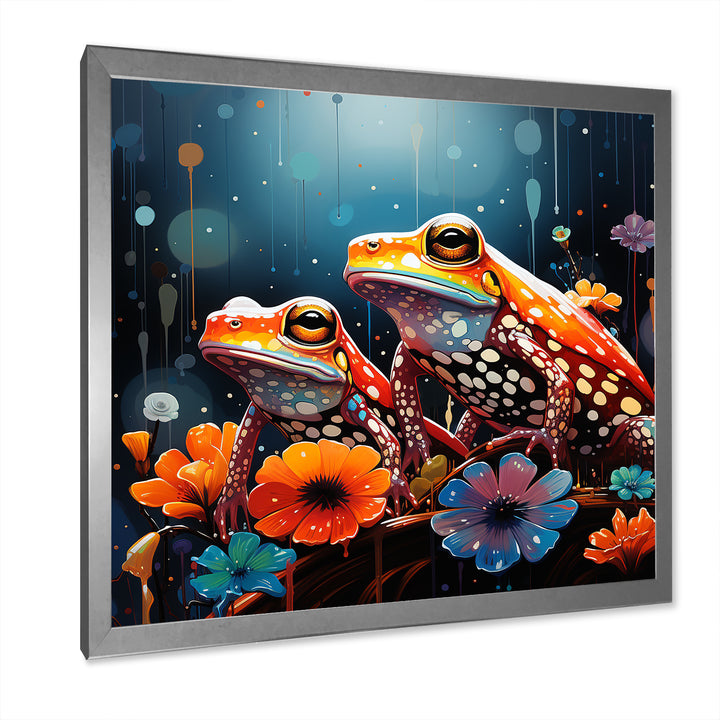 Couple Toads At The Night - Frog Wall Decor