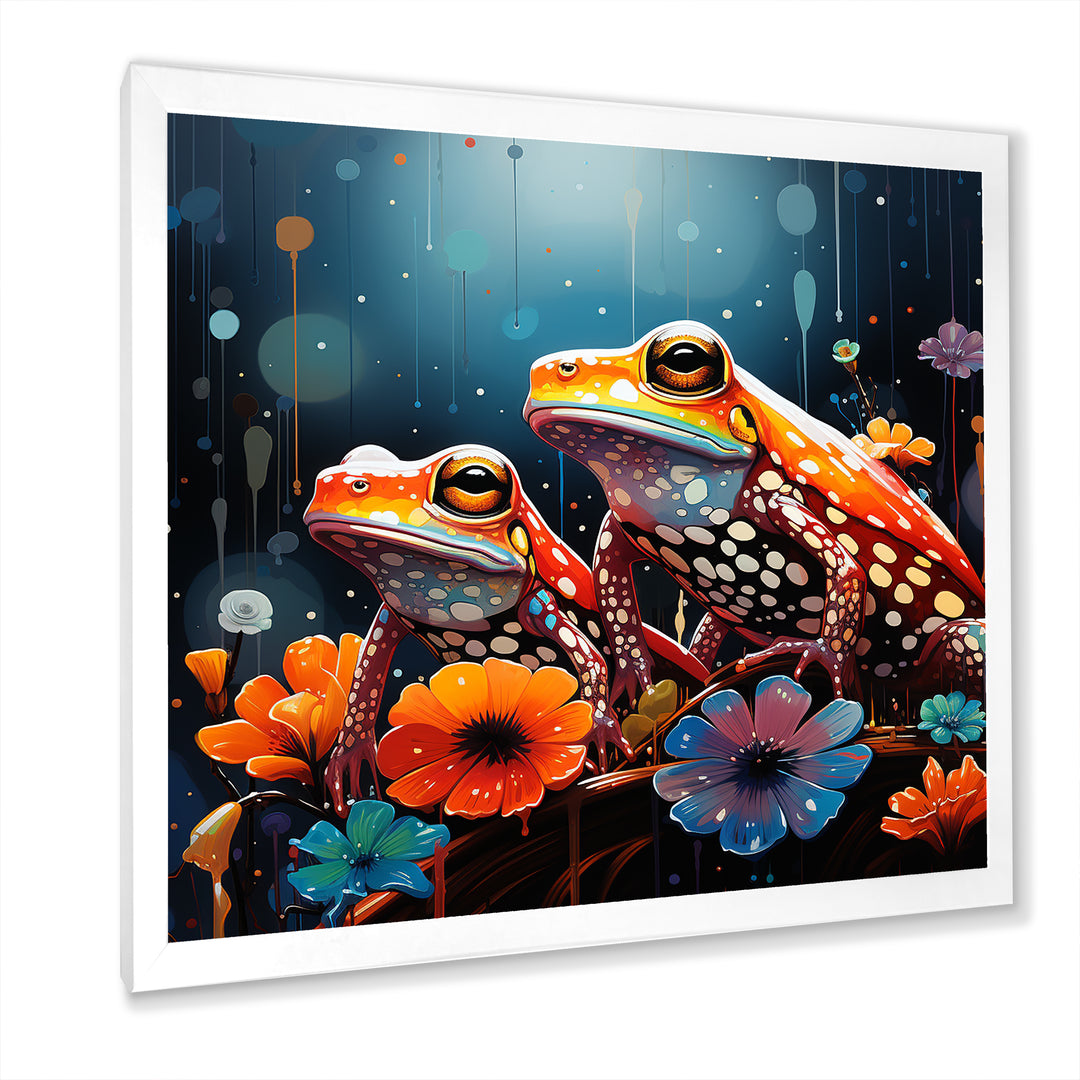 Couple Toads At The Night - Frog Wall Decor