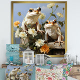 Contemporary Frog Serenity - Green Frog Wall Art