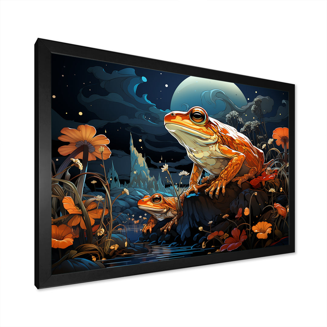 Cosmic Art Frog - Frog Large Canvas Wall Art