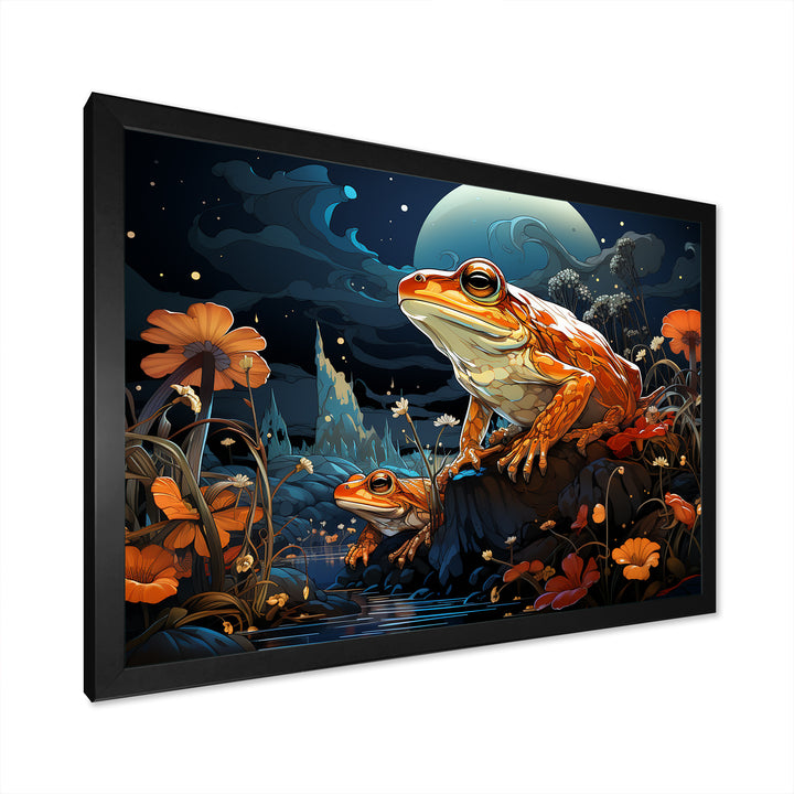 Cosmic Art Frog - Frog Large Canvas Wall Art