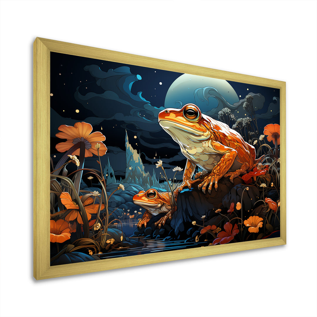 Cosmic Art Frog - Frog Large Canvas Wall Art