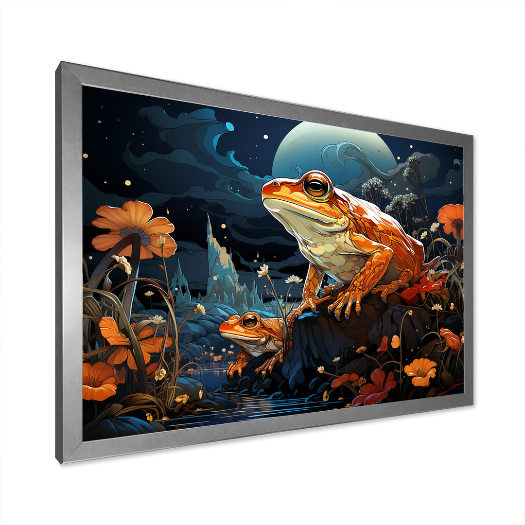 Cosmic Art Frog - Frog Large Canvas Wall Art