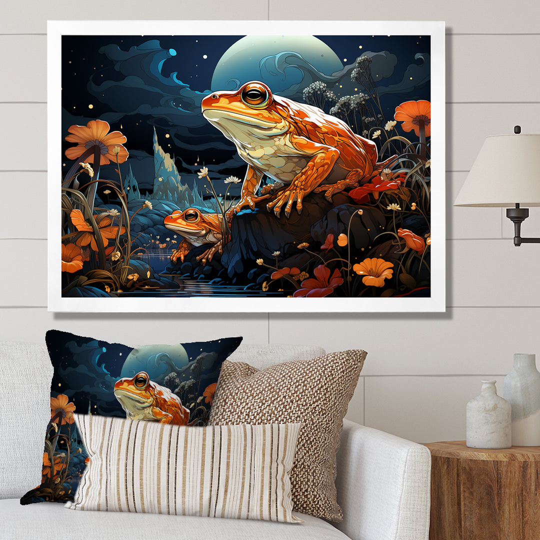 Cosmic Art Frog - Frog Large Canvas Wall Art