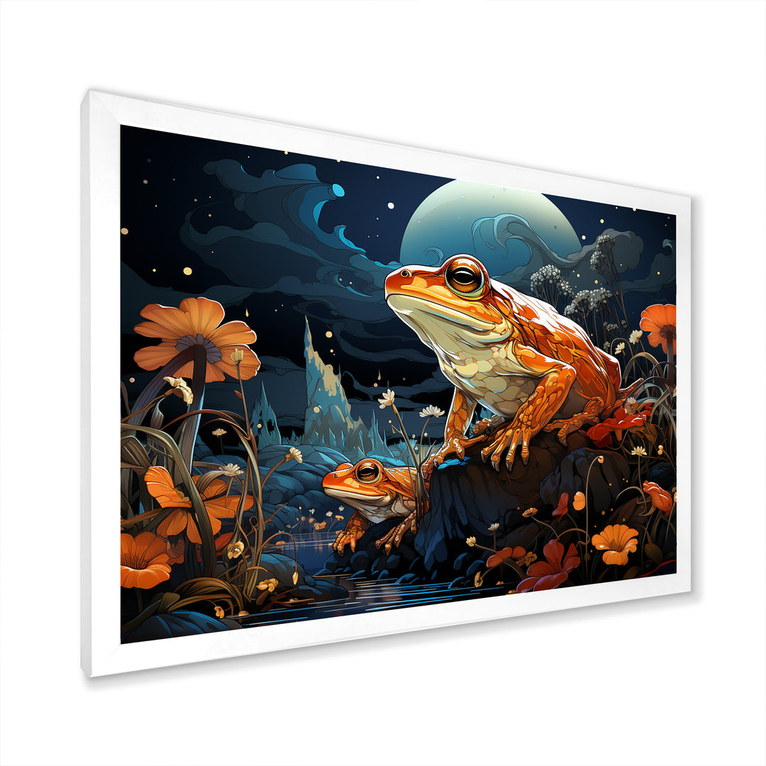 Cosmic Art Frog - Frog Large Canvas Wall Art