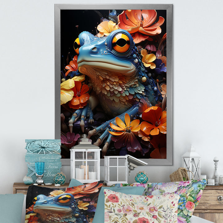 Cosmic Frog Journey - Frog Living Room Wall Art