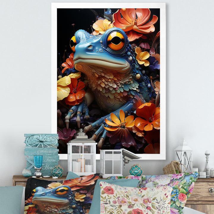 Cosmic Frog Journey - Frog Living Room Wall Art