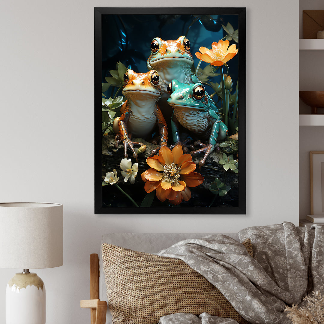 Emerald Pond Harmony - Frog Bedroom Wall Art
