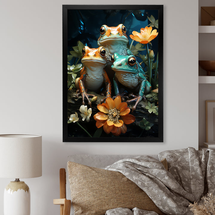 Emerald Pond Harmony - Frog Bedroom Wall Art
