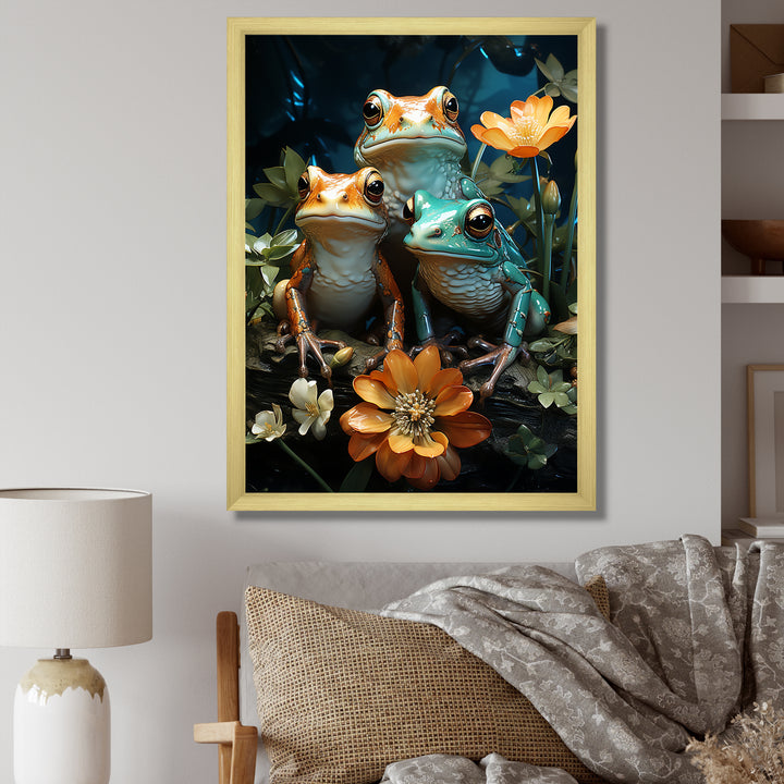 Emerald Pond Harmony - Frog Bedroom Wall Art