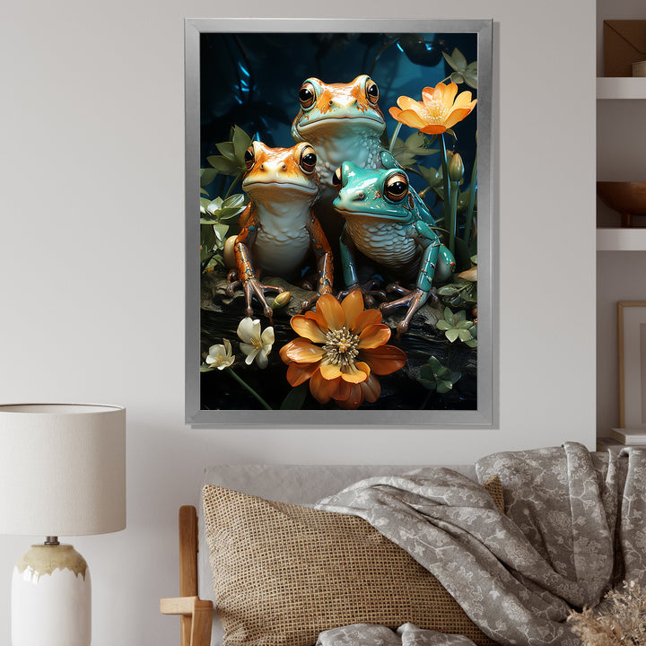 Emerald Pond Harmony - Frog Bedroom Wall Art