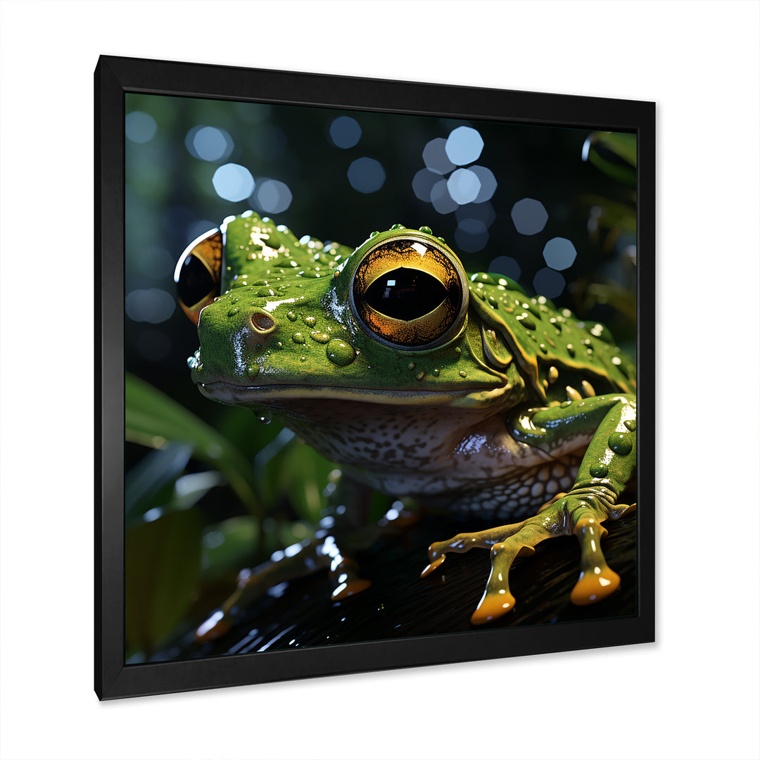 Expressionist Frog Movement - Frog Canvas Wall Art