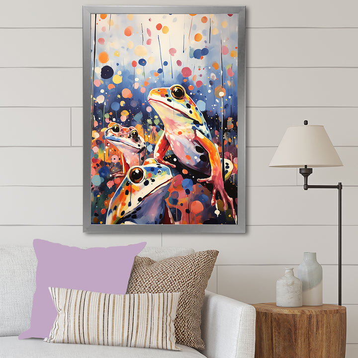 Popart Frog Popart - Frog Canvas Wall Art