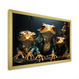 Frog Mafia Monarchy - Frog Framed Canvas Art