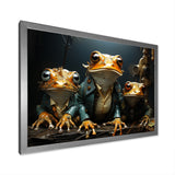 Frog Mafia Monarchy - Frog Framed Canvas Art