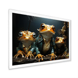 Frog Mafia Monarchy - Frog Framed Canvas Art