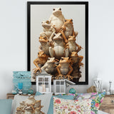 Minimalism Frog Pyramid - Frog Home Decor Art
