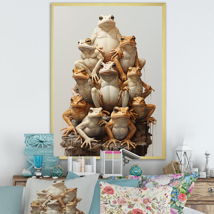 Minimalism Frog Pyramid - Frog Home Decor Art