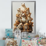 Minimalism Frog Pyramid - Frog Home Decor Art