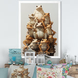Minimalism Frog Pyramid - Frog Home Decor Art