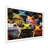 Multicolor Pop Art Frogs - Frog Canvas Wall Art