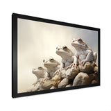 Minimalist Frog Essence - Frog Framed Canvas Art