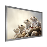 Minimalist Frog Essence - Frog Framed Canvas Art