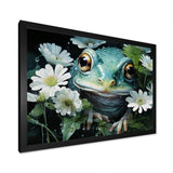 Cute Frog Portrait At The Pond - Frog Bedroom Wall Art