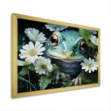 Cute Frog Portrait At The Pond - Frog Bedroom Wall Art