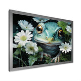 Cute Frog Portrait At The Pond - Frog Bedroom Wall Art