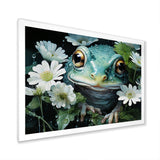 Cute Frog Portrait At The Pond - Frog Bedroom Wall Art